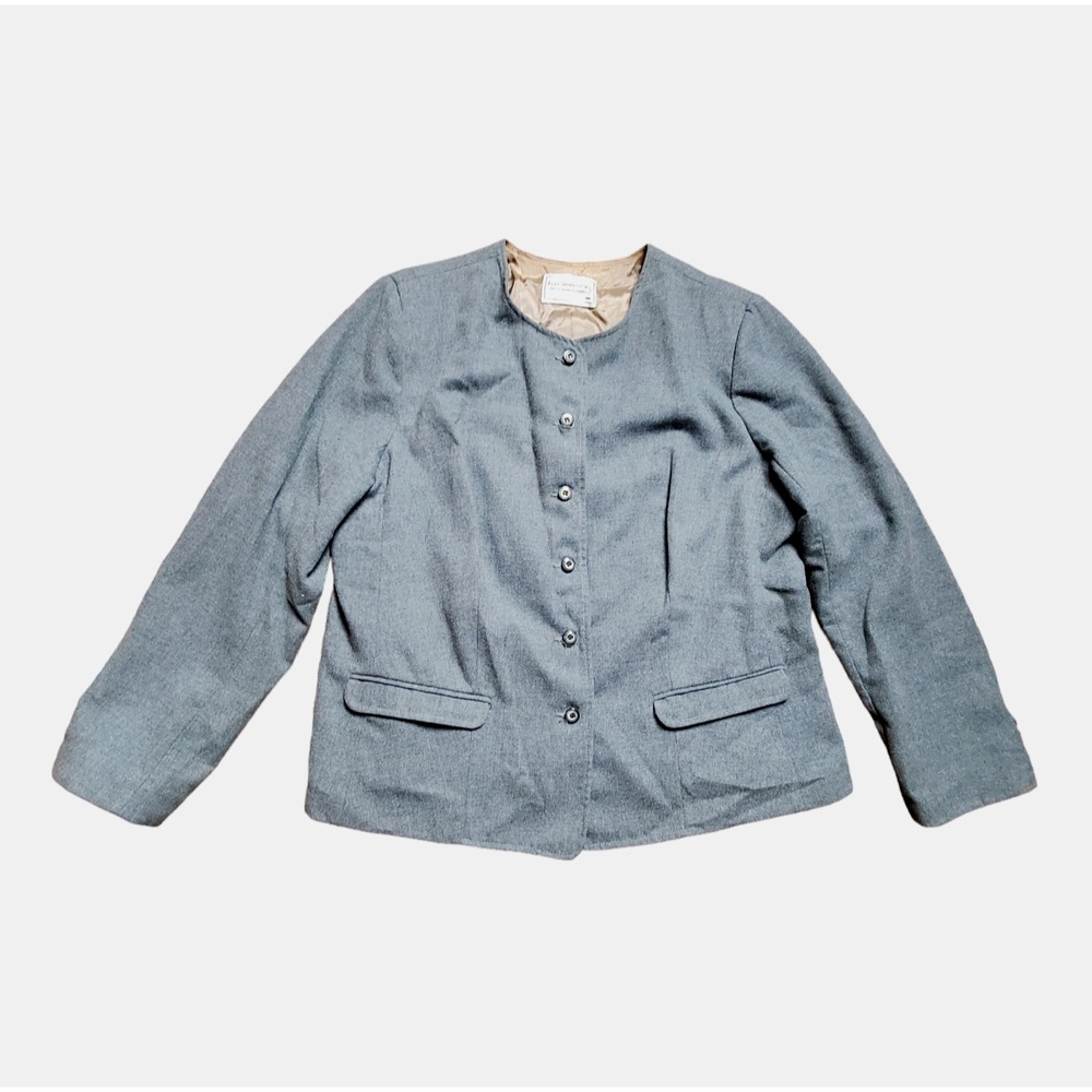 Levi Strauss & Co Vintage Women's Clothing Womens Gray Button Front Blazer 40